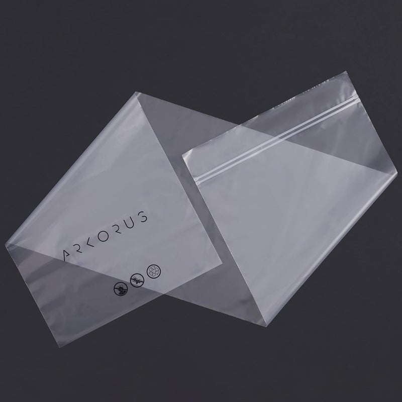 Arkorus [New] (20 PCS) Skateboard Bags – Acid-Free Premium Reclosable Resealable Reusable Protective Double Zipper-seal Poly Bag, One size fits all 11”x 36” sleeves to safely store decks and boards by - Image 3